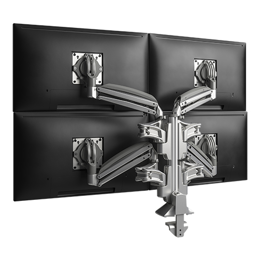 Chief KXC420S KX Low-Profile Quad Monitor Arms, Column Desk